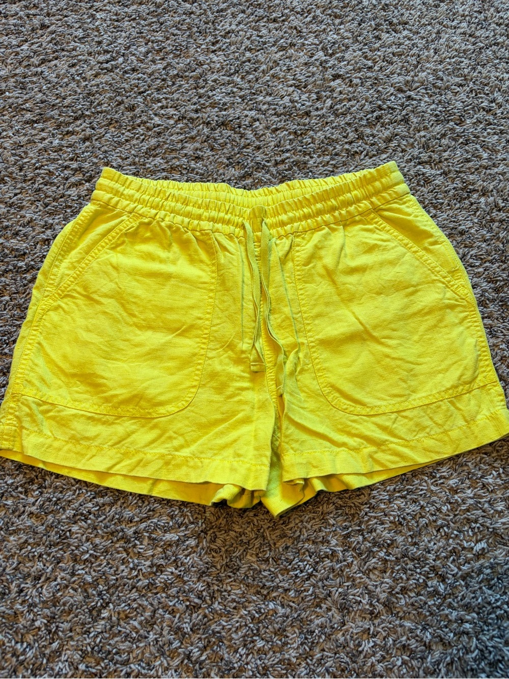J. Crew Linen Blend Shorts Yellow
